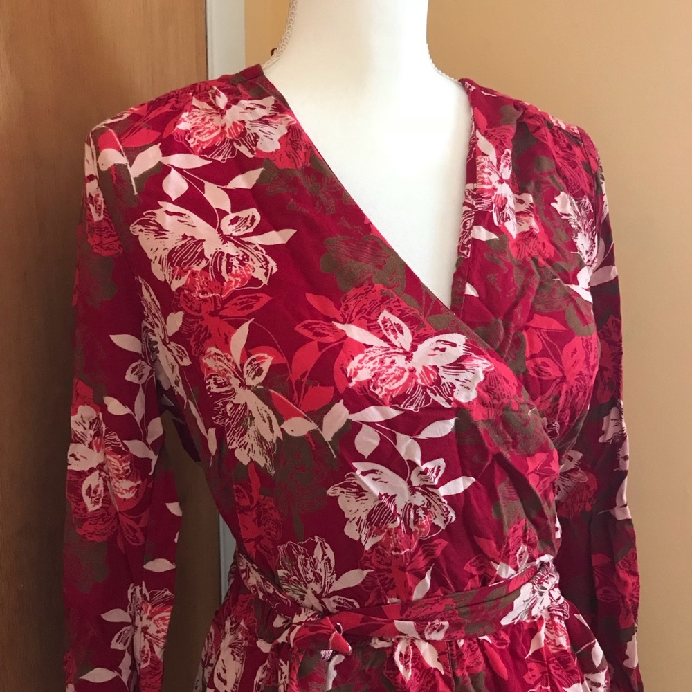 Cotton Candy LA Red Floral Romper